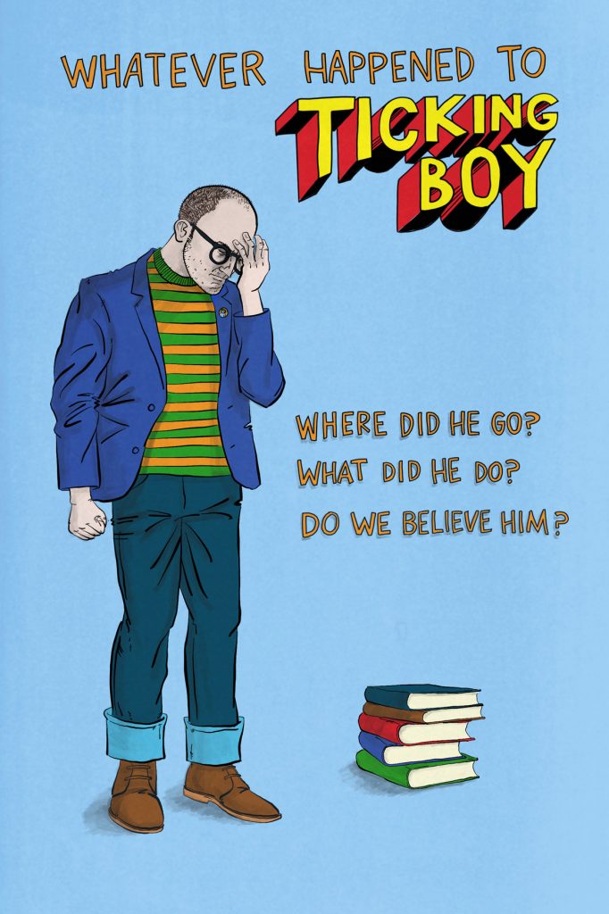 Whatever happened to Ticking Boy cover image with bald man holding his head in his hand